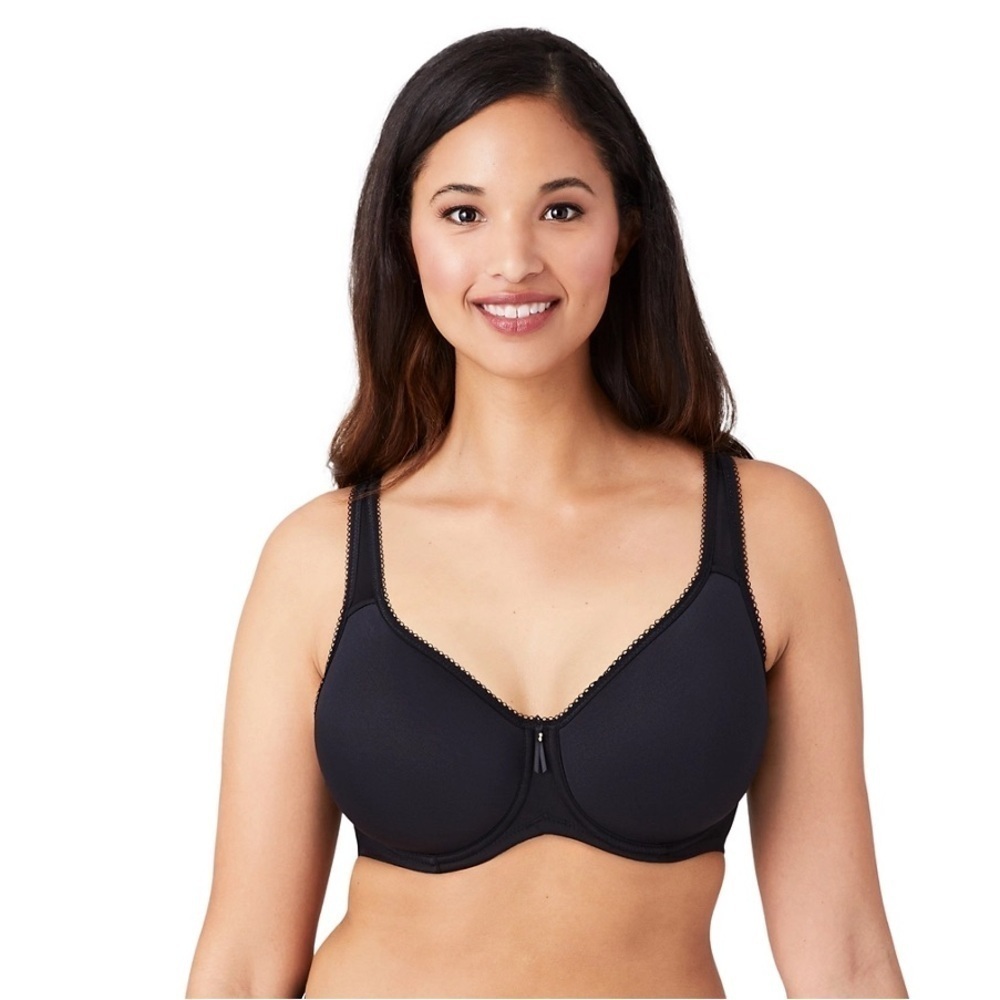 NWT Wacoal Basic Beauty Spacer Underwire T-Shirt Bra in Black Size 30DD